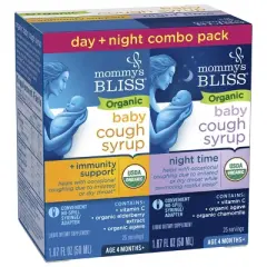 Mommy's Bliss Organic Day & Night Baby Cough Syrup and Mucus Syrup Combo pack - 1.67 fl oz/2pk