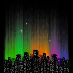 Women's Design By Humans Urban Northern Lights By Maryedenoa Racerback Tank Top