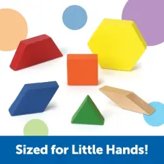Learning Resources Wooden Pattern Blocks - Set of 250 Pieces, Ages 3+