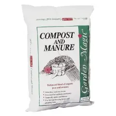Michigan Peat 5240 Outdoor Lawn Garden Compost and Manure Blend for Fertilizin Soil Amendment in Planters, Raised Beds, and More, 40 Pound Bag