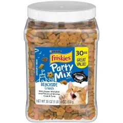 Friskies Party Mix Beachside Seafood and Chicken Flavor Cat Treat - 30oz