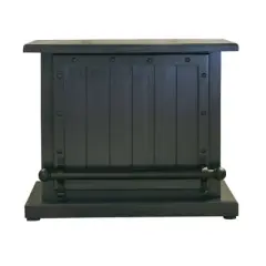 Carissa Bar Serving Cart Rustic Black/Gunmetal - Picket House Furnishings