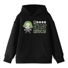Beetlejuice Chibi Ghost Youth Boys Black Hoodie