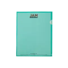 JAM Paper Plastic Sleeves 9" x 12" Green 12/Pack 226325846