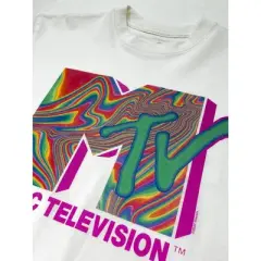 Tee Luv MTV 80s Neon Logo T-Shirt