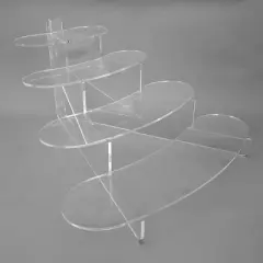 OnDisplay Acrylic Display Rack/Stand - 4 Tiered Folding Shelf System
