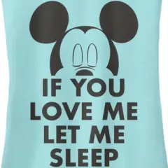 Junior's Mickey & Friends If You Love Me Let Me Sleep Racerback Tank Top