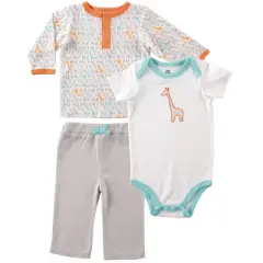 Yoga Sprout Baby Unisex Cotton Layette Set, Giraffe