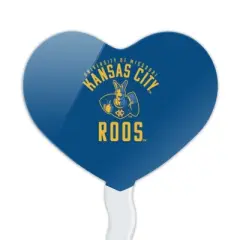 University of Missouri - Kansas City Kangaroos Logo Heart Love Cupcake Picks Toppers Decoration Set of 6