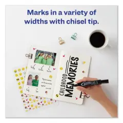 Avery MARKS A LOT Regular Desk-Style Permanent Marker Value Pack, Broad Chisel Tip, Assorted Colors, 24/Pack (98187)