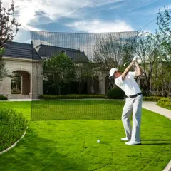 VEVOR Golf Net, 10x10ft Golf Practice Net, Indoor Hitting Net for Golf, Baseball, Hockey, Soccer, Heavy Duty Nylon DIY Ball Net