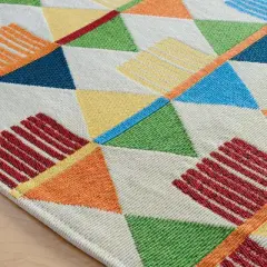 Multicolor Classroom Table and Shelf Runner with Fringe - 64'' Long Fabric Preschool and Daycare Dcor with Tassles