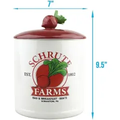 Silver Buffalo The Office Schrute Farms Est. 1812 Ceramic Cookie Jar