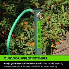 Yard Butler Hose Bib Extender - Outdoor Faucet Extender and Remote Spigot - Puts Your Garden Hose Where You Want It - IHBE-6