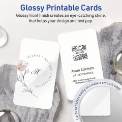 Avery 2" x 3-1/2" Rounded Corner Cards, Glossy White, 400ct