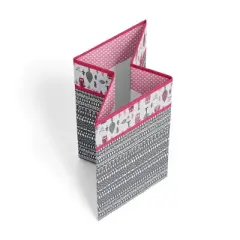 Bacati - Owls Pink/Gray Girls Collapsible Laundry Hamper