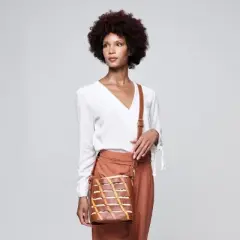 MERSI Kara Woven Crossbody Bucket & Top Handle Bag