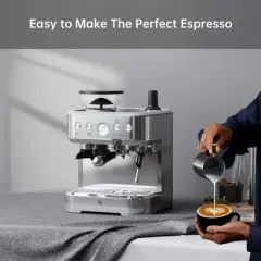 15 Bar Semi-Automatic Espresso Machine Coffee Maker with Grinder & Milk Steamer