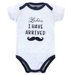 Hudson Baby Infant Boy Cotton Bodysuits 3pk, Burgundy Ladies I Have Arrived