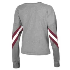 NCAA Florida State Seminoles Women's Long Sleeve Striped Gray T-Shirt