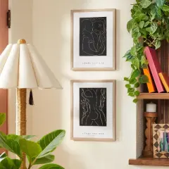 12.8" x 16.8" 2pk Woman Framed Under Plexi - Opalhouse&trade; designed with Jungalow&trade;