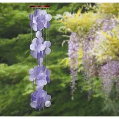 Woodstock Wind Chimes Asli Arts&reg; Collection, Capiz Waterfall, 40'' Wind Chime