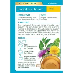 Traditional Medicinals Organic EveryDay Detox Lemon Herbal Tea - 16ct