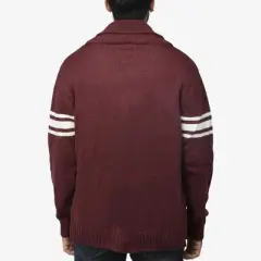 X RAY Men's Shawl Collar Heavy Gauge Cardigan with City Patch