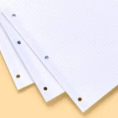 100ct 4"x4" Quad Ruled Notebook Filler Paper Reinforced - up&up&trade;: Quadrille Ruled, White, 20 lb, Loose Leaf, 100 Sheets