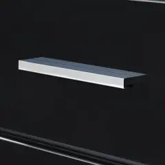 Hudson 2 Drawer Nightstand Black - ClickDecor