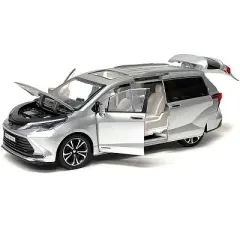 Toyota Sienna Minivan Silver Metallic 1/24 Diecast Model Car