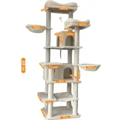 Racxily 68 Inches Multi-Level Large and Tall Cats Tree