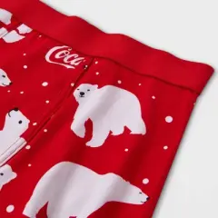 Men's Holiday Coca-Cola Polar Bears Boxer Briefs & Socks Set - White/Red