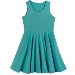 Mightly Toddler Fair Trade Organic Cotton Solid Sleeveless Twirl Dress