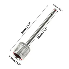 Unique Bargains Metal Air Pin for Football Basketball Soccer Inflating Pump Needle Silver Tone 1.5" x 0.3" 20 Pcs