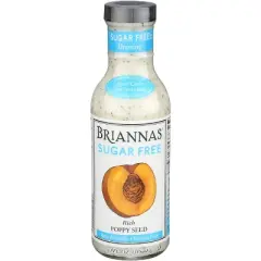 Brianna's Sugar Free Rich Poppy Seed -12 fl oz (Case of 6)