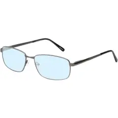 Enhance BIG&TALL EN4182 Blue Light Designer Eyeglasses Satin Gunmetal Black 60mm +0.25 Custom Lens Non-Refundable