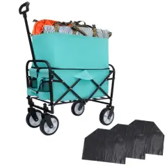 Minimeetall Multi-use Bag,Collapsible Foldable Wagon Cart Beach Wagon Heavy Duty Utility Cart Utility Wagon Grocery Cart blue