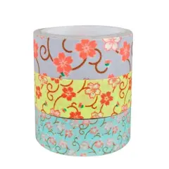 Wrapables Floral Bloom Mini Japanese Washi Masking Tape (Set of 3)