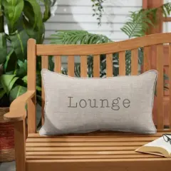 Indoor/Outdoor Lounge Embroidered Lumbar Throw Pillow - Sorra Home