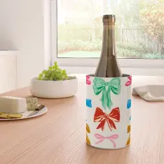 LouBruzzoni Chritsmas Colorful Bows Wine Chiller