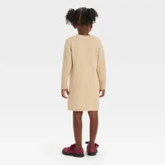 Toddler Girls' Teddy Bear Printed Dress - Cat & Jack&trade; Beige