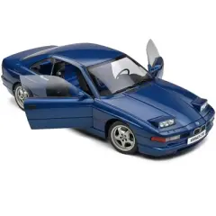 1990 BMW 850 CSI (E31) Tobaggo Blue Metallic 1/18 Diecast Model Car by Solido