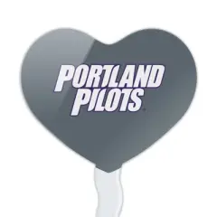 Portland Secondary Logo Heart Love Cupcake Picks Toppers Decoration Set of 6