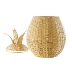 Kaplan Early Learning Pineapple Washable Wicker Floor Basket