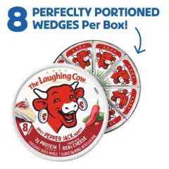 The Laughing Cow Creamy Spicy Pepper Jack Cheese - 5.4oz/8ct