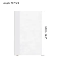 Unique Bargains Flower Wrapping Paper 30ft Floral Bouquet Waterproof Packaging Cotton for Wedding Party Clear White