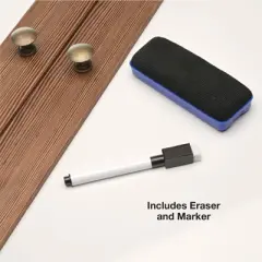 Excello Global Products 40" x 60" Wooden Wall Mounted Folding Whiteboard (Brown)