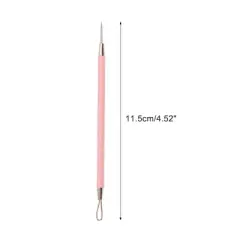 Unique Bargains Dual-Ended Pimple Extractor 4.52" Pink 1 Pc