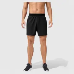 Anna-Kaci Active Men's Solid Color Pull-On Athletic Shorts with Elastic Waistband Lightweight Quick Dry Fabric